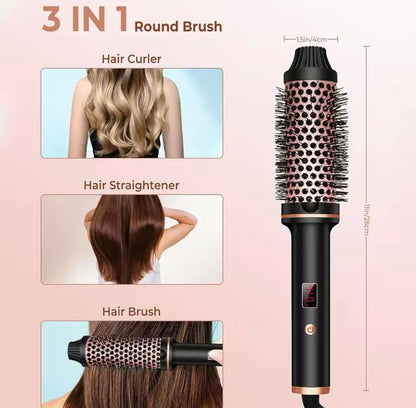 StylePro Thermal Brush: All-in-One 1.5-Inch Heated Curling & Volumizing Brush