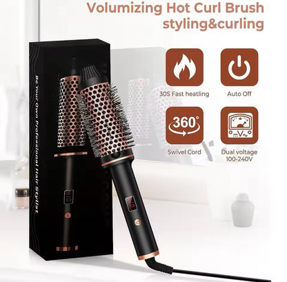 StylePro Thermal Brush: All-in-One 1.5-Inch Heated Curling & Volumizing Brush