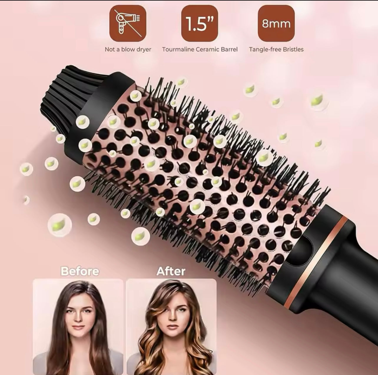 StylePro Thermal Brush: All-in-One 1.5-Inch Heated Curling & Volumizing Brush